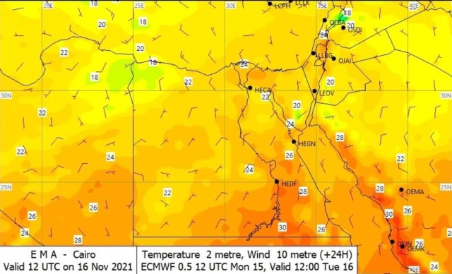 حالة جوية ممطرة مرتقبة غدآ.