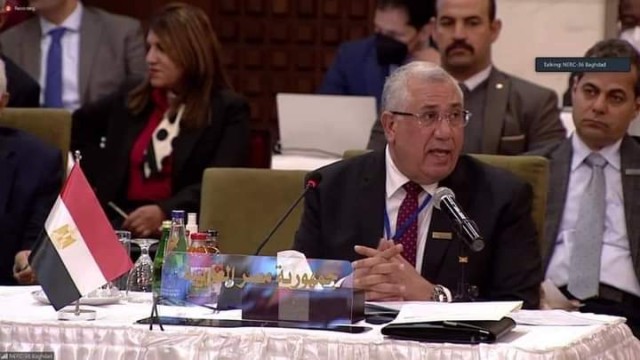 وزير الزراعة يلقي كلمة مصر أمام الاجتماع الإقليمي الوزارى للفاو في بغداد