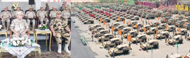 رئيس أركان حرب القوات المسلحة يشهد إجراءات تفتيش الحرب لإحدى وحدات قوات الصاعقة 