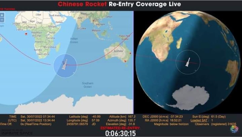  الصاروخ الصيني الخارج عن السيطرة 