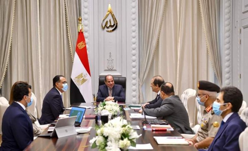 الرئيس السيسي يتابع الموقف التنفيذي لمدينة مصر الدولية للألعاب الاولمبية 