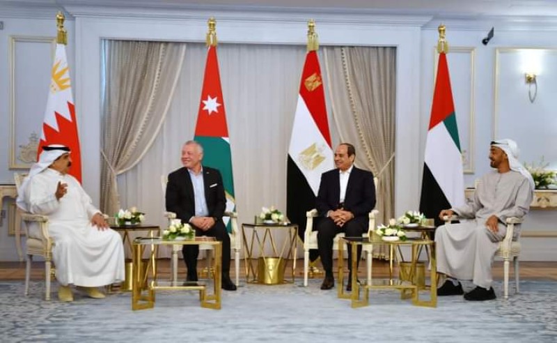 الرئيس السيسى يستقبل ملك البحرين وملك الأردن و رئيس دولة الإمارات بمدينة العلمين