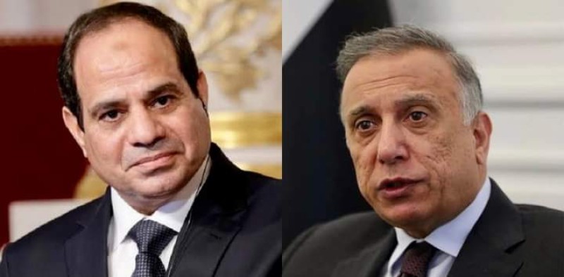 الرئيس السيسي و رئيس الوزراء العراقي 