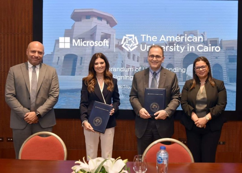مايكروسوفت مصر توقع مذكرة تفاهم مع الجامعة الأمريكية بالقاهرة (AUC) لبناء القدرات الرقمية للطلاب 