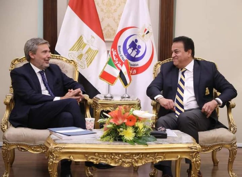  وزير الصحة يستقبل السفير الإيطالي لدى مصر 