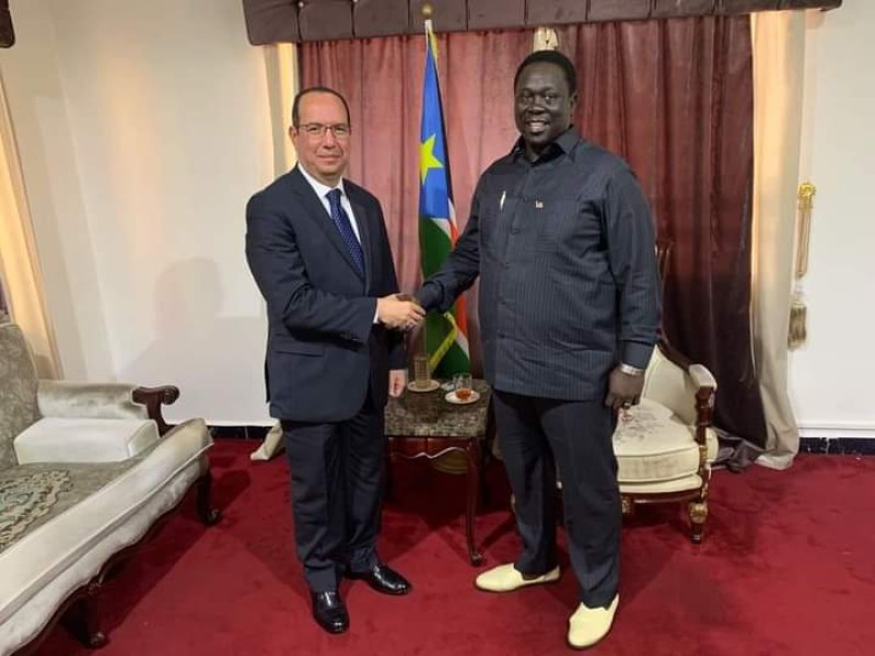 السفير المصري في جوبا يلتقي نائب رئيس جمهورية جنوب السودان    