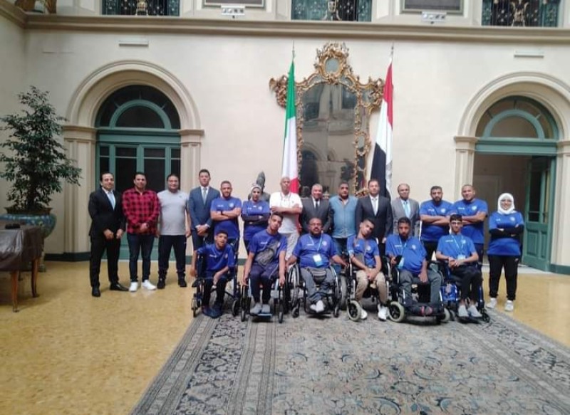 بعثة منتخب مصر للبوتشا تلبي دعوة السفارة المصرية  بإيطاليا