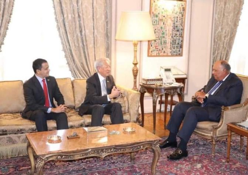 وزير الخارجية يستقبل كبير الوزراء السنغافوري لتنسيق السياسات الأمنية 