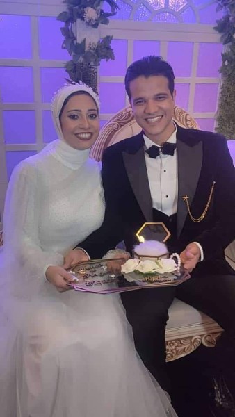 العروسين النقيب/ أحمد والأستاذة/ هاجر