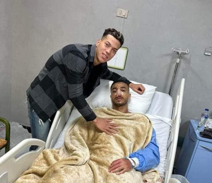 امام عاشور يزور عبد المنعم بعد اجراء عملية جراحيه في الأنف