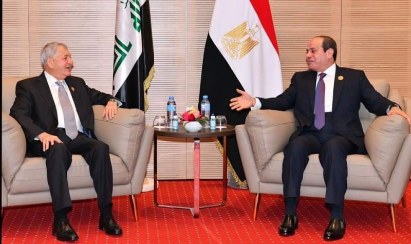 عاجل : الرئيس السيسي يلتقي مع رئيس جمهورية العراق