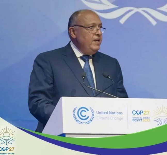 شكري يؤكد حرص الرئاسة المصرية لمؤتمر المناخ على خروجه بنتائج مرضية للجميع 