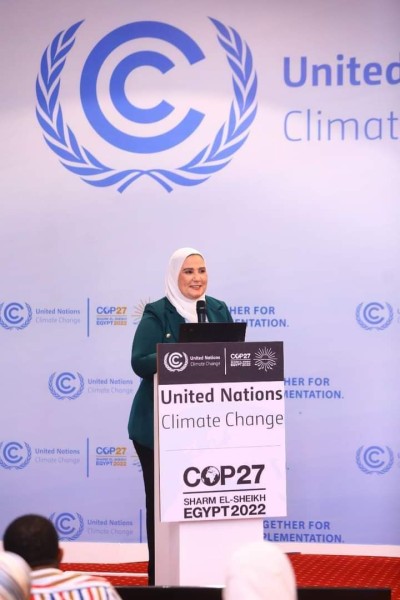 وزيرة التضامن الاجتماعي تشهد فعاليات يوم المجتمع المدني بقمة المناخ
