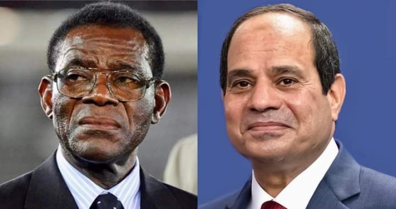 الرئيس السيسي و رئيس غينيا الاستوائية 