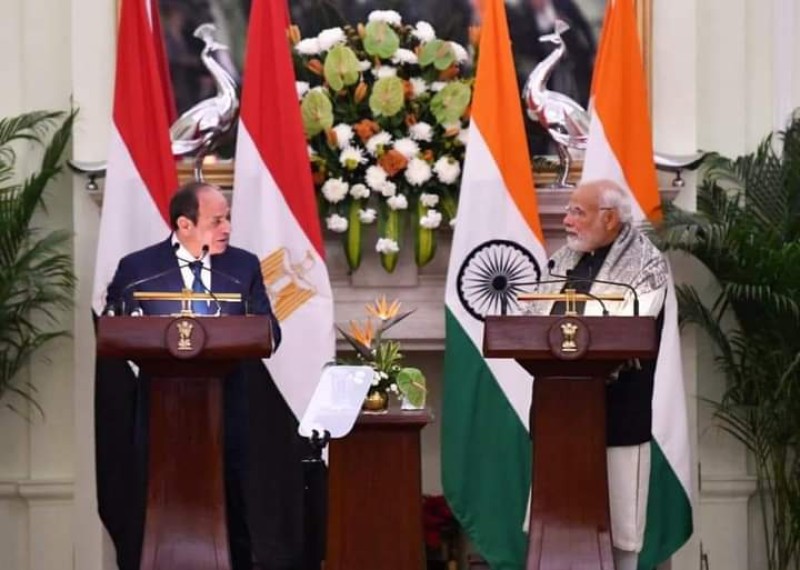 كلمة الرئيس السيسي خلال المؤتمر الصحفي المشترك مع رئيس وزراء جمهورية الهند  