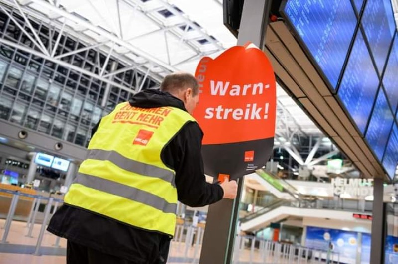 ألمانيا: بسبب الاضرابات إلغاء العديد من رحلات الطيران وتضرر آلاف المسافرين