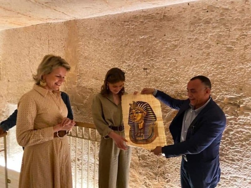 ملكة بلجيكا في زيارة لعدد من المعالم الأثرية بمحافظة الأقصر