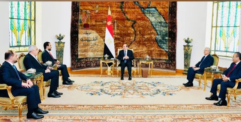 الرئيس السيسي يستقبل رئيس مجلس النواب العراقي 
