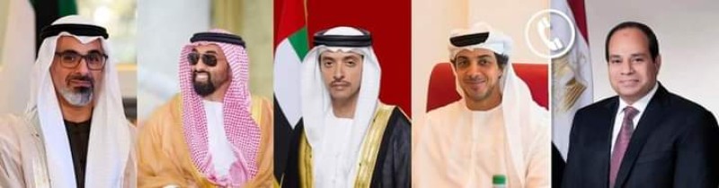 الرئيس السيسي يجري اتصالاً هاتفياً مع كل من نائب رئيس الإمارات ونائب حاكم أبوظبي وولي العهد