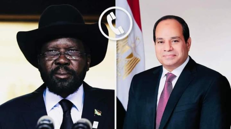 الرئيس السيسي و رئيس جمهورية جنوب السودان 
