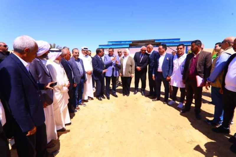 وزيرة التضامن الاجتماعي تفتتح مشروع محطة تحلية  قبر عمير بمركز الشيخ زويد 