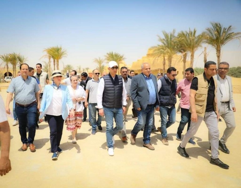 وزيرة البيئة ومحافظ الفيوم يصطحبان صاحبة السمو الملكي الأردني بجولة تفقدية لمحمية وادى الريان