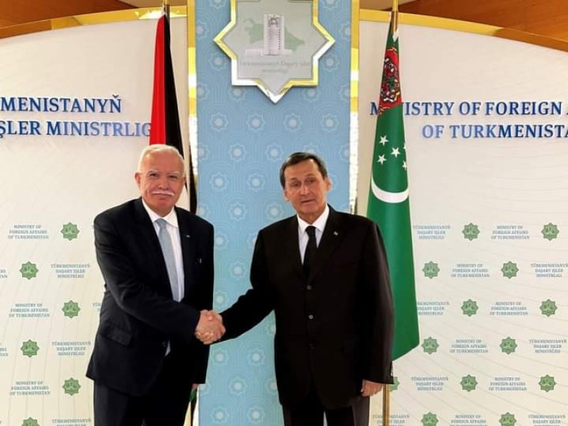 وزير خارجية تركمانستان يبحث مع نظيره الفلسطيني العلاقات الثنائية بين البلدين