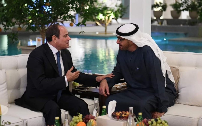الرئيس السيسي يلتقي اليوم مع الشيخ محمد بن زايد رئيس دولة الإمارات العربية المتحدة