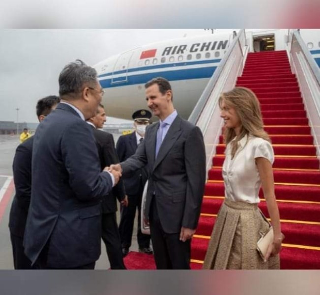 الرئيس السوري يصل إلى الصين مع وفد رسمي مرافق له