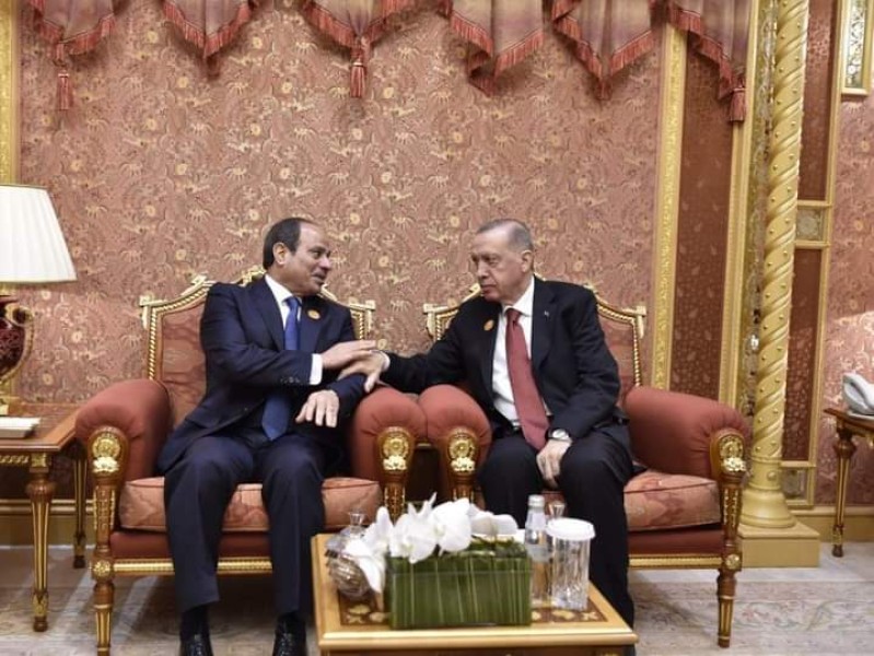 الرئيس السيسي يلتقي اليوم في الرياض مع نظيره التركي رجب طيب أردوغان