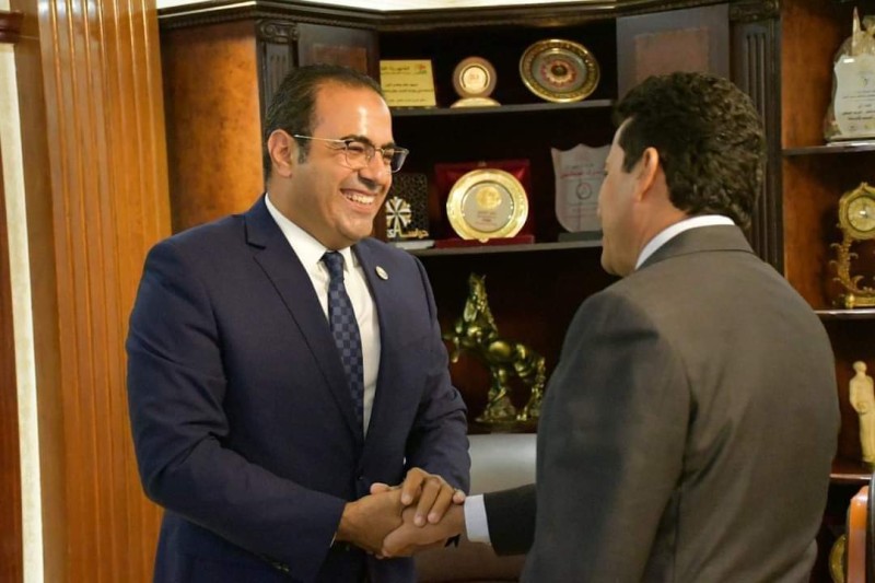 وزير الرياضة يلتقي رئيس اتحاد شباب المصريين بالخارج