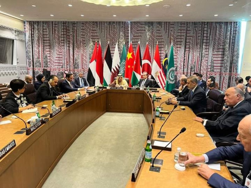 وزير الخارجية وأعضاء اللجنة الوزارية العربية الإسلامية يلتقون وزير خارجية الصين الرئيس الحالي لمجلس الأمن بنيويورك