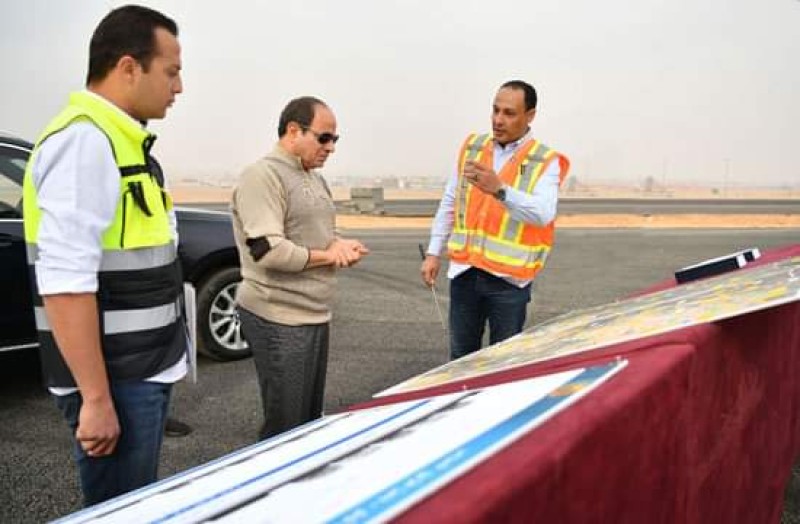 الرئيس السيسى يتفقد الأعمال الإنشائية لتطوير عدد من الطرق والمحاور بالقاهرة