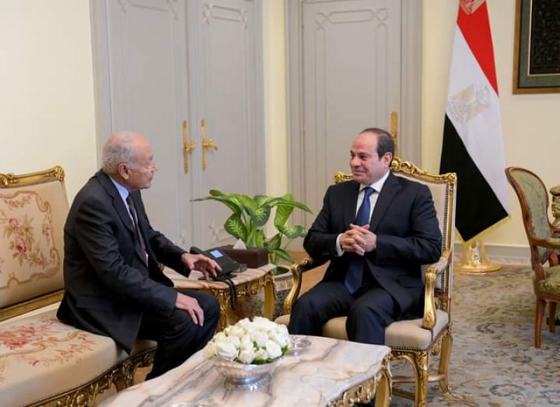 الرئيس السيسي  و  أمين عام جامعة الدول العربية