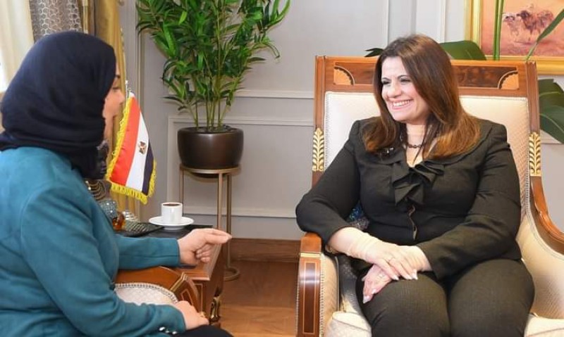 وزيرة الهجرة تستقبل سفيرة البحرين في مصر لبحث التعاون المشترك