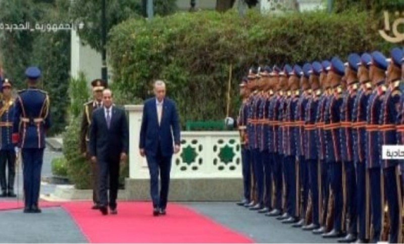 مراسم استقبال رسمية للرئيس التركى ” رجب طيب أردوغان” لدى وصوله قصر الاتحادية