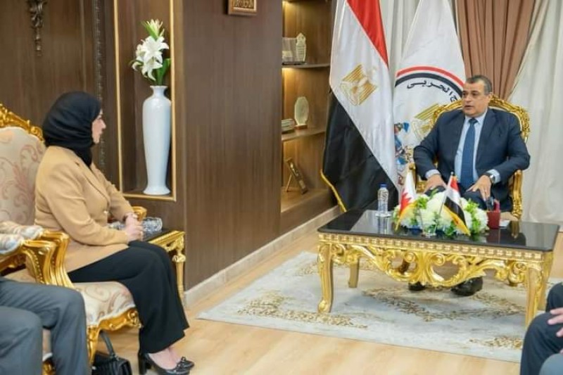 وزير الإنتاج الحربي يستقبل سفيرة مملكة البحرين بمصر