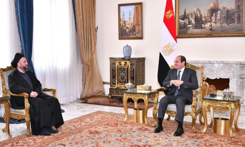 الرئيس السيسي يؤكد دعم مصر الثابت والراسخ لأمن واستقرار العراق -صور