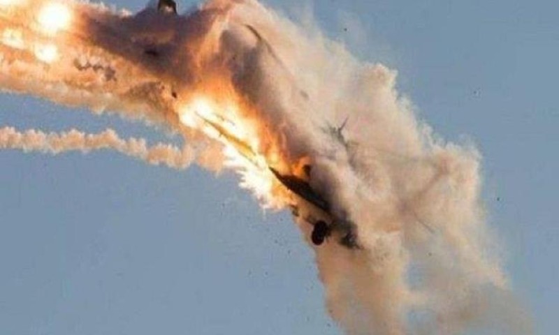 سقوط طائرتين جنوب روسيا واشتعال النيران بهما