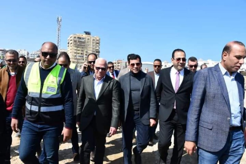 وزير الشباب والرياضة يتفقد سير الأعمال الإنشائية الجارية باستاد النادي المصري الجديد