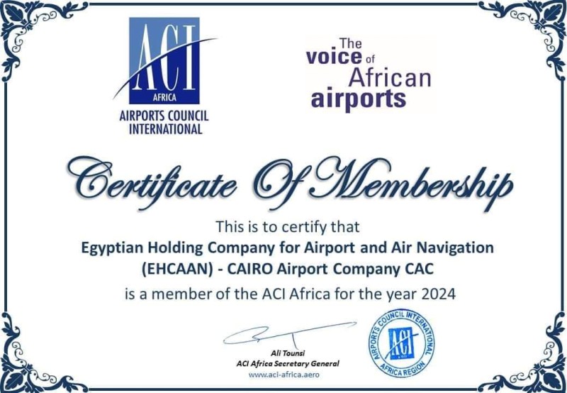 المجلس الدولي للمطارات يجدد عضوية ميناء القاهرة الجوي والمصرية للمطارات