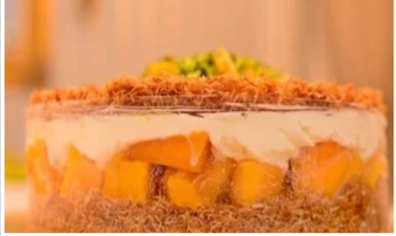 حلويات رمضان ..طريقة عمل الكنافة بالمانجو