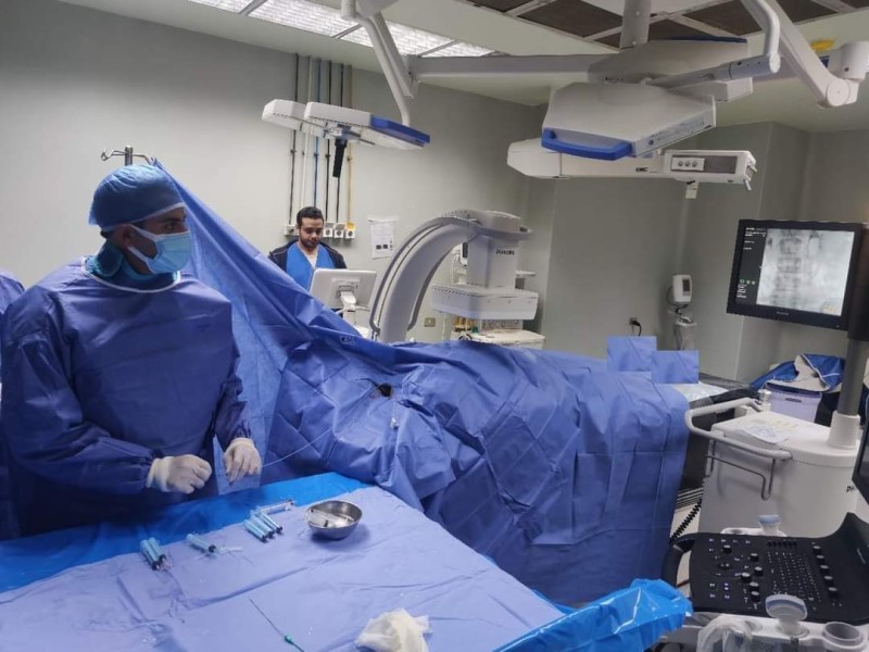 قسم الأشعة التشخيصية بمستشفيات جامعة المنوفية ينجح في اجراء ٢٥ قسطرة تشخيصية