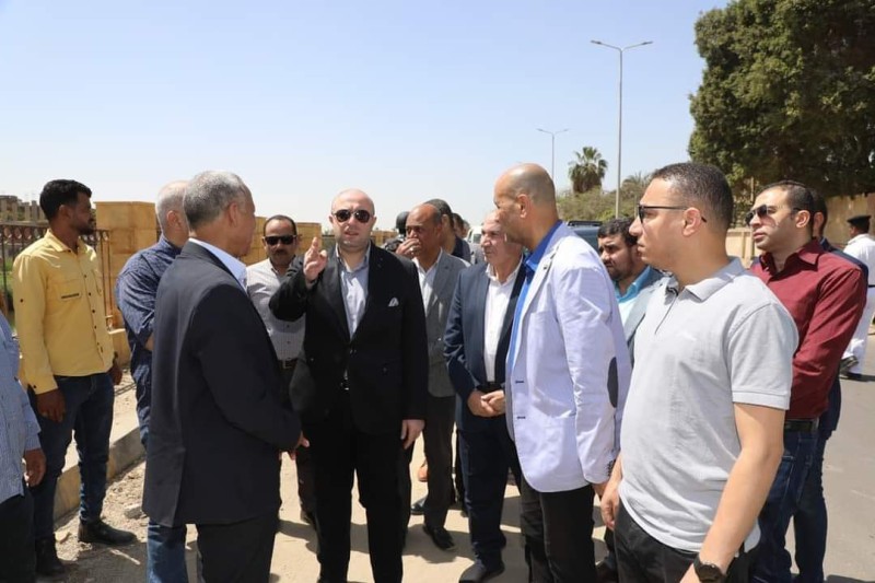 محافظ بني سويف يتفقد أعمال تطوير ورفع كفاءة  وتوسعة مدخل مدينة ناصر