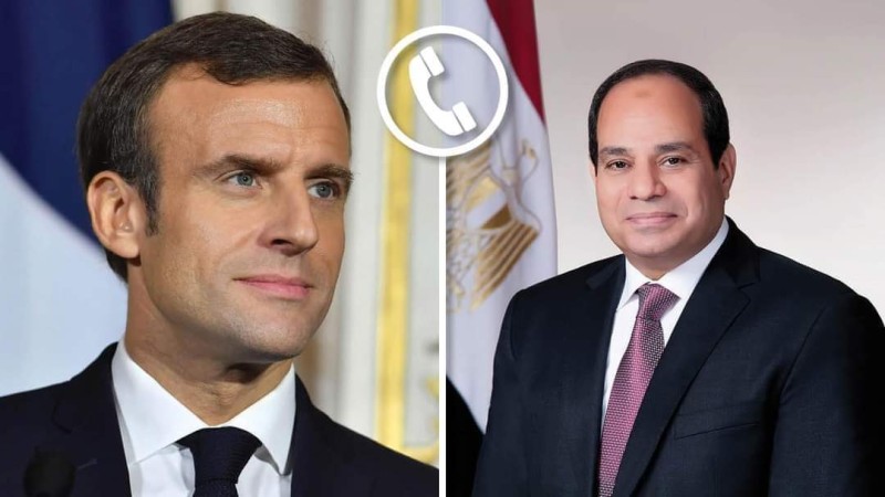 الرئيس السيسي يتلقى اتصالا هاتفيا من الرئيس الفرنسي