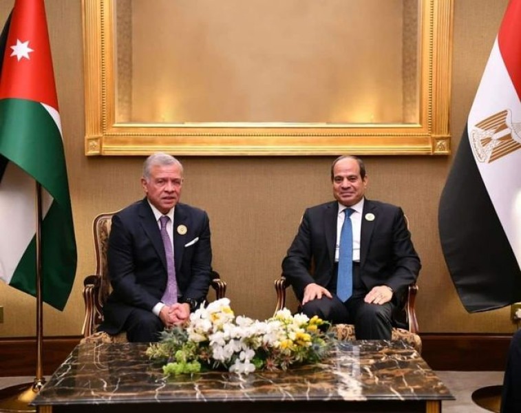 الرئيس السيسي يلتقي مع العاهل الأردني الملك عبد الله الثاني بن الحسين