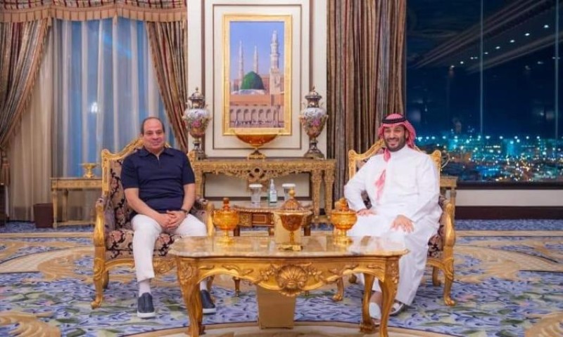 لقاء أخوي بين الرئيس السيسي وولي العهد السعودي في مشعر منى