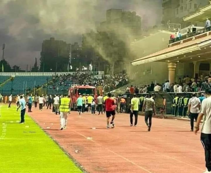 السيطرة على حريق أحد غرف المحولات باستاد الإسكندرية أثناء مباراة سموحة وبيراميدز