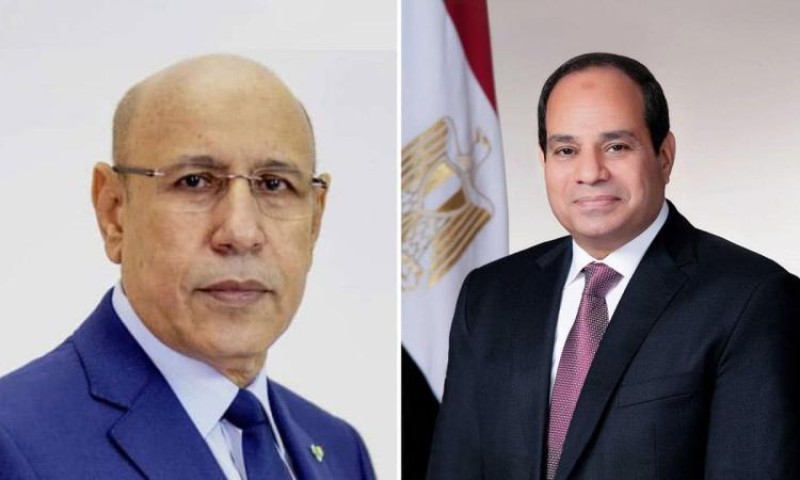 الرئيس السيسي يهنئ نظيره الموريتاني بمناسبة إعادة انتخابه رئيسا للبلاد