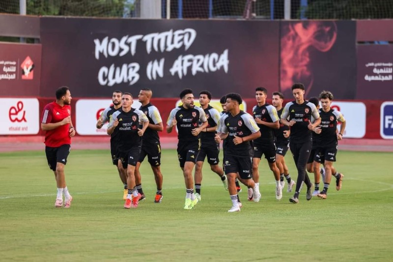 الاهلي يختتم استعداداته لمباراة مودرن سبورت بالدوري 